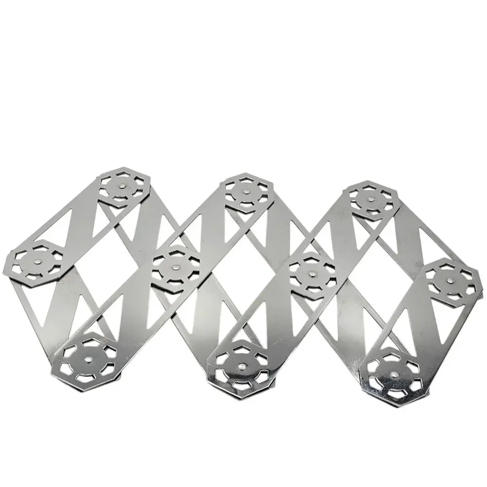 Chrome Expandable Diamond Trivet — Mid-Century Accordion Style  1950s